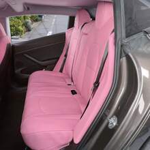 4PCS White Car Seat Covers Fit 2020-2024 Tesla Y 5 Seats Models, Not Fit 7 Seat Model OE Style Front & Rear Row Waterproof Easy Clean Auto Car Driver Passenger Side Seat Cushion Protector Cover Interior Accessories Ideal For Car Refresh, A Refreshing Valentine Gift - 粉紅色納帕皮革 - 查看 2