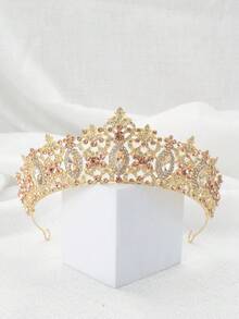 1個女士巴洛克風琺瑯頭飾,彩色鑽石,適用於婚禮、宴會等特殊場合 - 彩色 - 查看 3