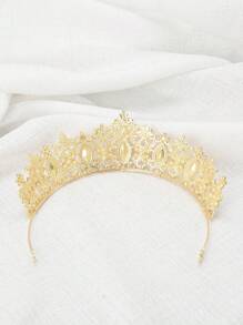 1個女士巴洛克風琺瑯頭飾,彩色鑽石,適用於婚禮、宴會等特殊場合 - 彩色 - 查看 9