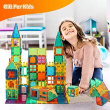 Bmag Magnetic Tiles Toys For Kids, Starter Set 3D Magnet Building Blocks Construction Playboards, STEM Learning Educational Toddlers Toy Gift For 3+ Year Old Boys And Girls - Wielokolorowe - Zobacz 2