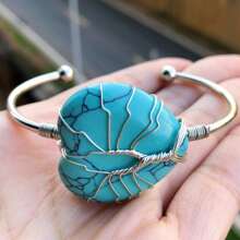 晶寶石心形手環,靈氣治療平衡護身符 - 彩色 - 查看 7