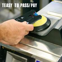 1set Expandable Badge Reel, Heavy Duty Retractable Keychain, With Tactical Id Card Holder (Fits 5 Cards) - 31.5 Inch (Approx. 80cm) Retractable Badge Chain - Black - View 5