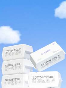 1入組125g/100張規格一次性增厚抽取式潔面紙巾,可用於臉部清洗和卸妝 - 白色 - 查看 1