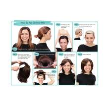 跨境寬鬆波浪中間長捲髮女式耐熱纖維假髮,66 厘米/26 英寸,黑色 - 黑色 - 查看 9