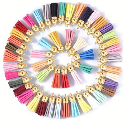 10/20/30/60/100 Uds. Colgante De Borla De Moda De Color Aleatorio Colgante Diy Para Mujeres Para Hacer Joyas Diy Pulsera Collar Pendientes Pendientes Hacer Hallazgos De Verano Suministros Para Pequeñas Empresas
