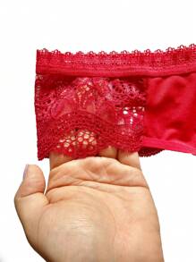 Plus Size Panties - 紅色 - 查看 2