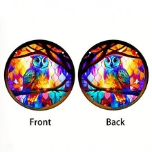 1只貓頭鷹花紋花園日光板裝飾,亞克力日光板牆窗院樹裝飾品,適用於室內和室外 - Pattern 05 - 查看 7