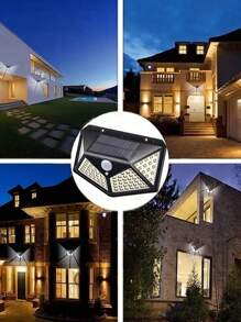 1 件 100LED 户外太阳能灯，3 种模式太阳能无线灯，运动传感器安全灯，270º 光照范围广角壁灯，IP65 防水太阳能运动灯，户外太阳能壁灯，适用于花园花园前门后院景观路径车库甲板 RV1 LED 水罐太阳能灯串，太阳能灯户外装饰灯，太阳能灯户外悬挂防水镂空设计，装饰复古金属太阳能灯带挂钩，花园桌，庭院，庭院，走道，新年假期 G - 冷白色 - 查看 11