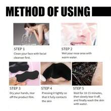 Leoyol 黑头去除鼻贴，深层清洁和清新肌肤，即时疏通毛孔，鼻贴 - 黑色 - 查看 3