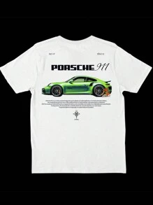 T-Shirt P O R S C H E 911 Graphic TEE Boyfriend GiFT - Green - View 2