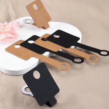 50入組珠寶收納硬紙板，4x10cm，可折疊，厚牛皮紙，帶膠粘性，用於販售，手工項鍊、手鍊、耳環掛式包裝和展示。母親節禮品包裝。 - 無字 - 查看 6