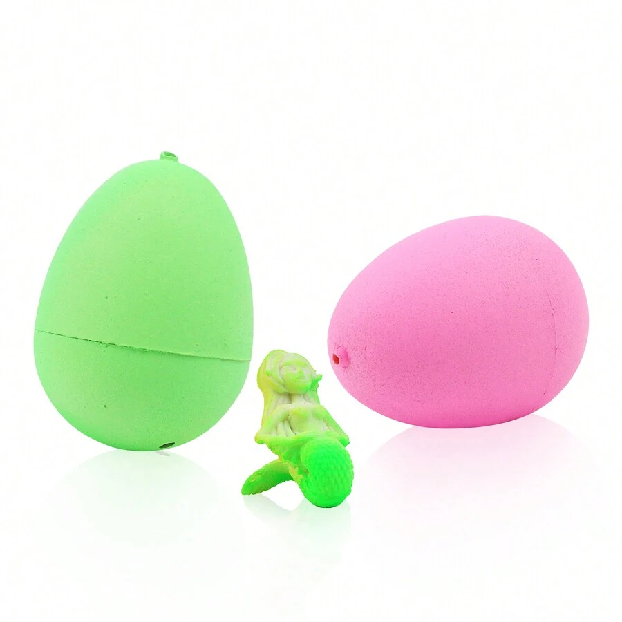 Juguete De Huevos De Cría De Sirena Que Crece Con El Agua, Remoje En Agua Para Expandirse, Se Encoge Al Sacarlo, Reutilizable, Estilo Y Color Aleatorios - Multicolor - Ver 1