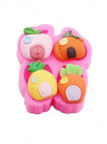 1 件液体硅胶模具，适用于微型水果蔬菜屋、粘土、卡通水果屋、树脂配件成型，适用于 DIY 发夹、发带、树脂首饰、手机壳设计、鞋子、衣服、包包等的时尚配饰。 - 粉色 - 查看 4