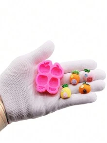 1 件液体硅胶模具，适用于微型水果蔬菜屋、粘土、卡通水果屋、树脂配件成型，适用于 DIY 发夹、发带、树脂首饰、手机壳设计、鞋子、衣服、包包等的时尚配饰。 - 粉色 - 查看 9