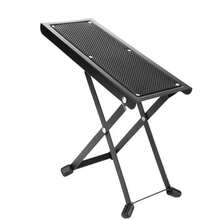 Guitar Footrest, Non-Slip Foldable Guitar Foot Stool Adjustable Height Footrest Stool - Black - View 4