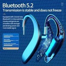 Auriculares inalámbricos, auriculares de manos libres con auricular, auriculares inalámbricos para deporte con micrófono para todos los teléfonos inteligentes, llamadas de negocio con manos libres, impermeables, auriculares inalámbricos