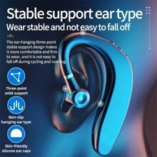 Auriculares inalámbricos, auriculares de manos libres con auricular, auriculares inalámbricos para deporte con micrófono para todos los teléfonos inteligentes, llamadas de negocio con manos libres, impermeables, auriculares inalámbricos