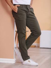 Men Jeans - 駝色 - 查看 1