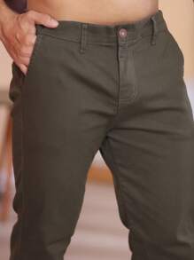 Men Jeans - 駝色 - 查看 4