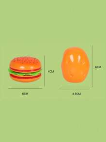 1個兒童假想遊戲漢堡和冰淇淋玩具,迷你廚房烹飪食物模型,男孩和女孩,嬰兒生日和新年禮物