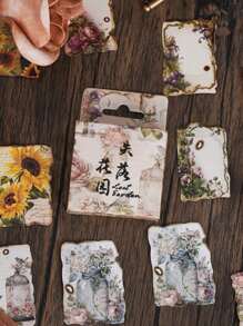 46入組失落花園主題diy手帳貼紙,適用於裝飾筆記本、相簿、水瓶、筆記型電腦、手機等。玩具和遊戲,藝術、手工藝品和縫紉用品。 - 彩色 - 查看 1