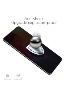 3 miếng phim kính cường lực toàn màn hình, chống nổ, chống trầy xước, chống nhìn trộm cho dòng 11/12/13/14/15/16 - màu đen - Xem 4