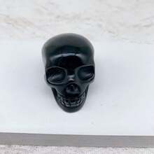 1 件黑曜石骷髅装饰饰品 - 黑色 - 查看 2