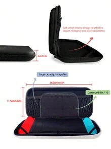 1 件简约蝴蝶图案 Switch 便携包 Ns 控制器保护盒便携式旅行收纳袋兼容 Switch Lite，黑色 - 彩色 - 查看 5