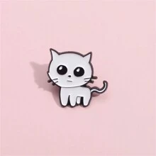 TBH Cat Dog Enamel Pins  Tbh Creature Brooches Lapel Badge Caring Mental Health Accessories Pin For Introverted Friends - White - View 5