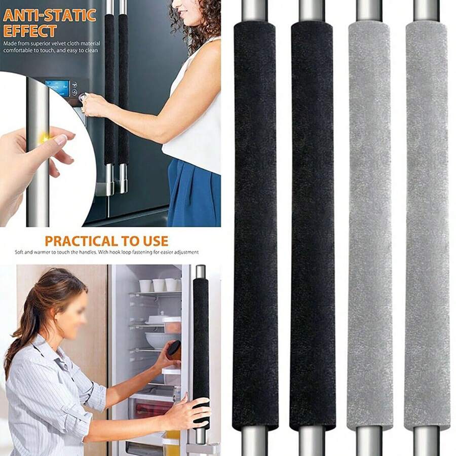 1pc Double Door Refrigerator Handle, Gloves, Oven, MicrowaveOven Handle Sleeves, Anti Slip And Anti Oil Sliding Door HandleProtective Sleeves - Multicolor - View 1