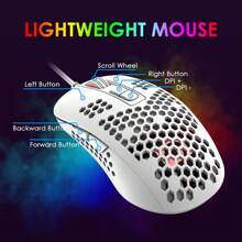 383 Wired Computer Mouse-White - White - View 3