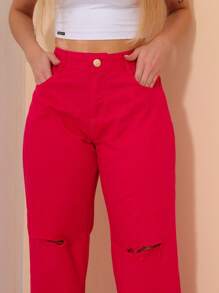 Tween Girls Jeans - Màu Hồng Tươi - Xem 2