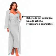 Women Nightgowns & Sleepshirts - 黑色 - 查看 4