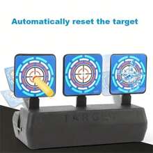 1pc Automatic Rebound 3 Targets, Easy To Install, Aim And Shoot, Mechanical Resetting Shooting Target Toy Accessories, Shooting Training Mechanical Target - Multicolor - View 5