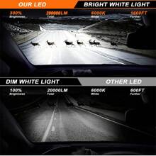 純白色6000k 460瓦200000流明h7、h4、h11、9005、9006、h7、h11、h4、h1、csp 5570 Canbus Led頭燈燈泡2pcs汽車霧燈 - 灰色 - 查看 5