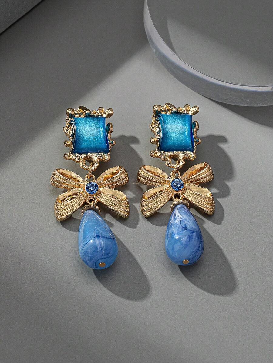 1 cặp kẹp tai trang trí nơ sang trọng cho ngày lễ tình nhân