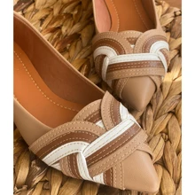 Women Flat Sandals - 乾枯玫瑰色 - 查看 2