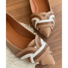 Women Flat Sandals - 乾枯玫瑰色 - 查看 5