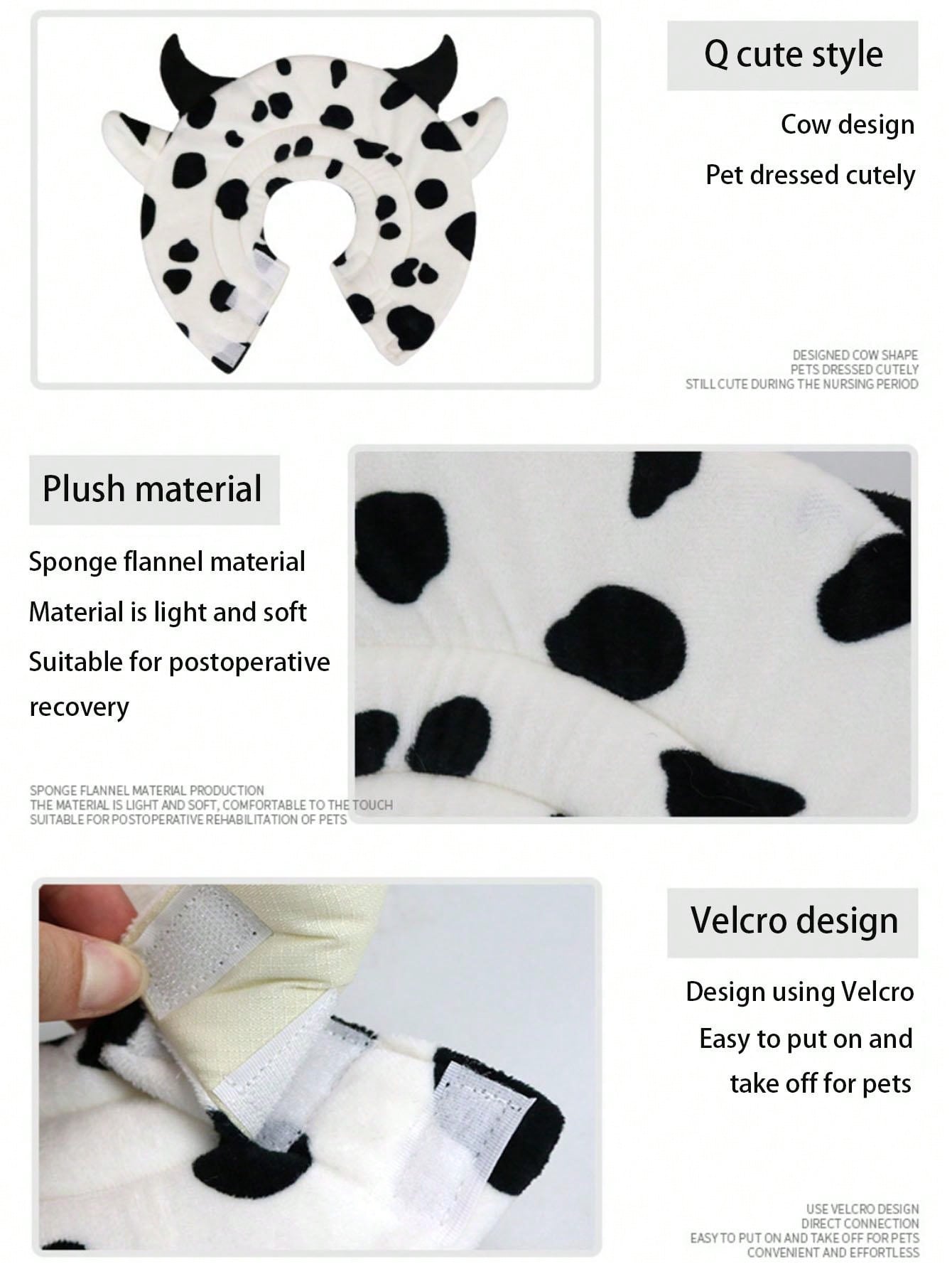 Cow Designed Elizabethan Collar AntiBite And AntiLick Postoperative