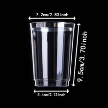 20pcs 10OZ Silver Airplane Cups, Wine Glasses, Ice Cream Cups, Champagne Flutes - Silver - View 2