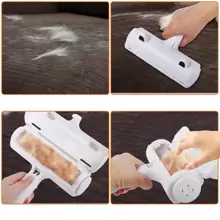 Quitapelos y Rodillos para Mascotas,Cepillo de Perros Gato, Removedor de Pelo Reutilizable para Perros y Gatos, Portátil y Lavable, Cepillo Quita Pelos Mascotas para Alfombras, Sofás, Ropa - Blanco - Ver 6