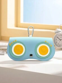 1 件新款便攜式太陽眼鏡盒,可愛眼鏡夾,女式簡約眼鏡袋,汽車太陽眼鏡盒,pu 皮革可愛卡通眼鏡袋,眼鏡盒存放保護,太陽眼鏡盒,便攜式眼鏡袋裝飾,貓頭鷹眼鏡袋 - 藍色 - 查看 1