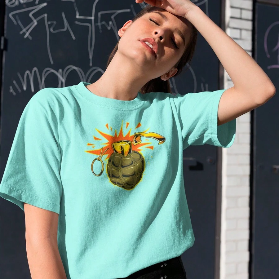 Women T-Shirts - 薄荷綠 - 查看 1