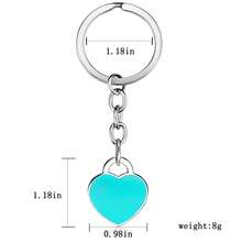 1個可愛的心形鑰匙扣情侶禮物,適用於送給最好的朋友、男友、女友,作為情人節、生日禮物 - 藍色 - 查看 2