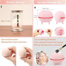 10入組浴室工具套裝包括頭帶,鏡子,首飾盒,化妝品組織包,防曬眼影卡,粉紅色櫻花禮盒 - 粉紅櫻花禮盒裝 - 查看 4