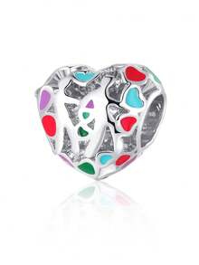 1 Miếng Đơn giản & Linh hoạt Xu hướng: Cắt giảm Cườm hình trái tim Cặp đôi Tay In Tay Loạt DIY Vòng tay , Dây chuyền , Vật rủ xuống , Treo Vật trang trí & Creative Phụ kiện DIY - hạt - Xem 6