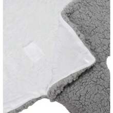 1入灰色兒童開叉毛絨睡袋,可拆卸袖子和足套,適用於秋冬季 - 灰色 - 查看 5