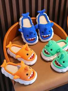 Pantuflas Diseño Tiburón Antideslizante para Adulto Transpirables - Naranja - Ver 3