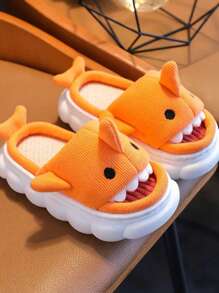 Pantuflas Diseño Tiburón Antideslizante para Adulto Transpirables - Naranja - Ver 1