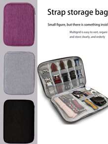 1pc Portable Watch Band Storage Bag/box, Perfect Gift For Festival/birthday/easter, Bohemian Style - Purple - View 5